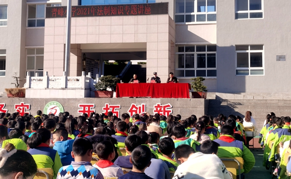 青峰小学：举办法制宣传暨传染防治专题讲座