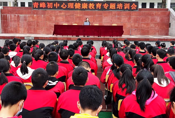 青峰初中举办心理健康专题培训会