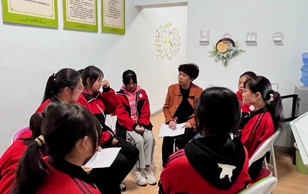 市检查组到青峰初中开展心理健康教育专项检查