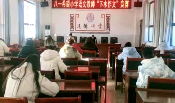 八一希望小学：“下水”展技能，练笔促提升