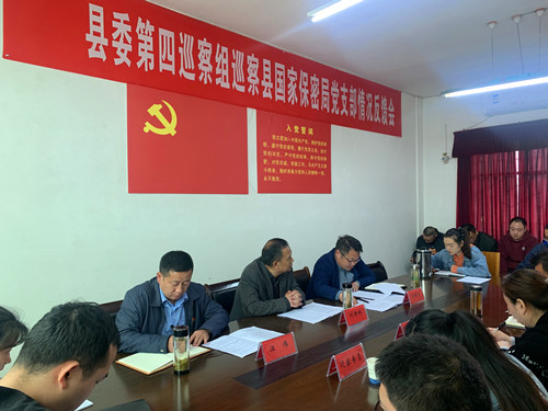 县委第四巡察组向县国家保密局反馈巡察情况
