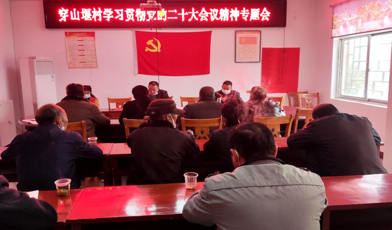 穿山堰村集中学习贯彻党的二十大会议精神