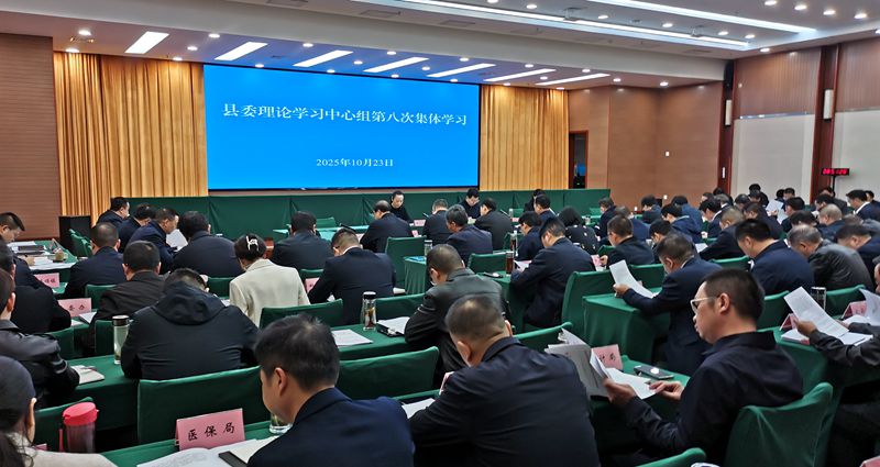 县委理论学习中心组开展第八次集中学习