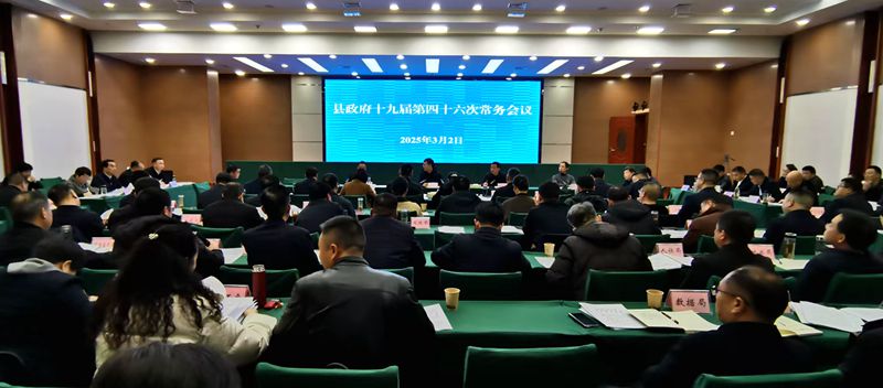 县政府十九届第四十六次常务会议召开